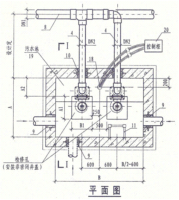 大東海泵業排污泵安裝圖1